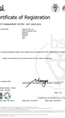 Certificate USA IATF 16949