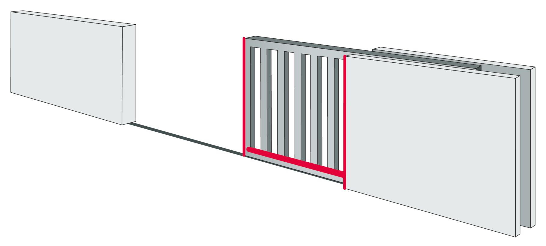 Illustration Schiebetor Illustration Schiebetor